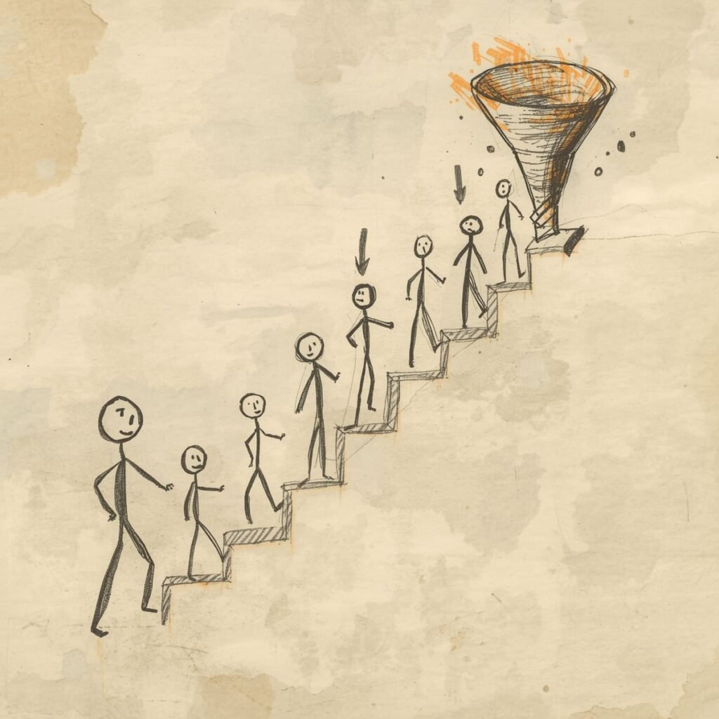 Building retargeting funnel steps