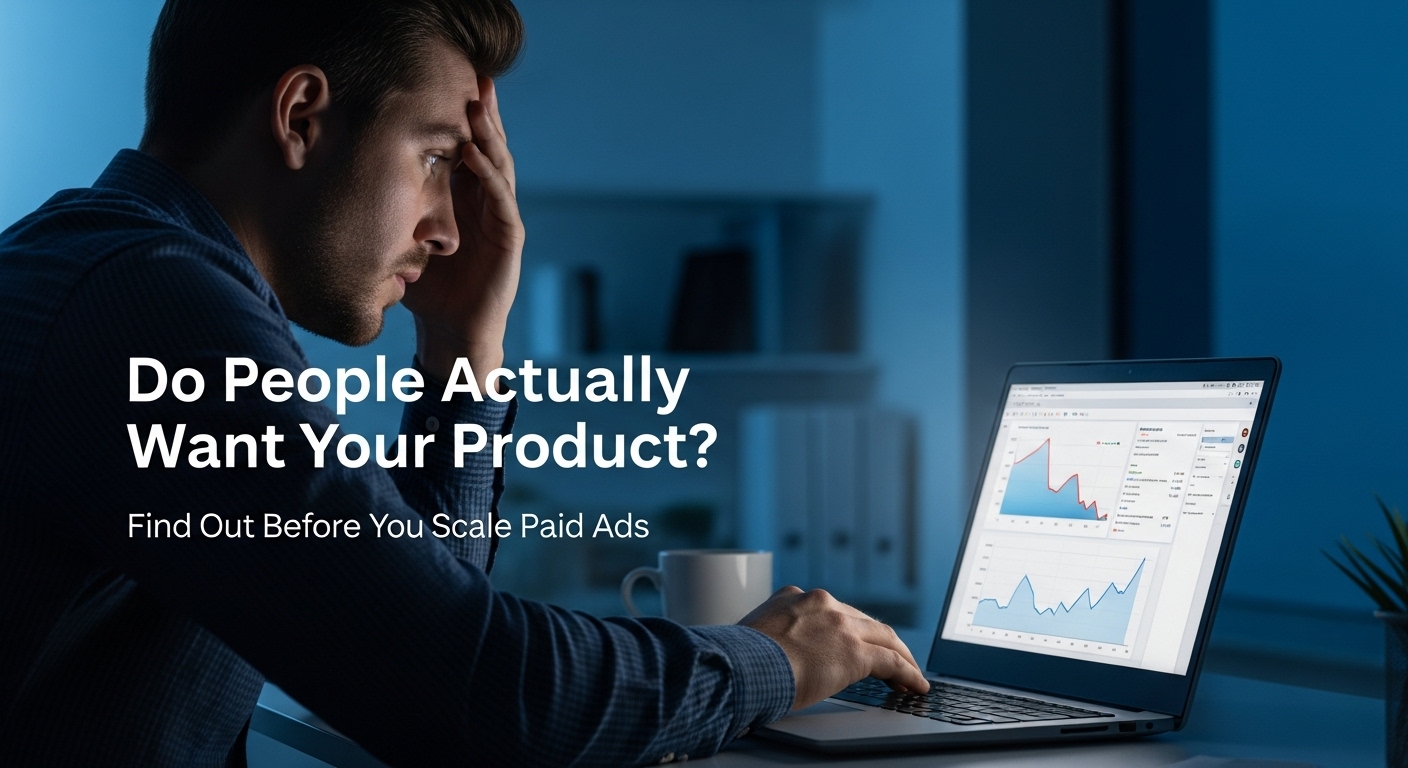 Do people actually want your product before scaling paid ads for online business growth