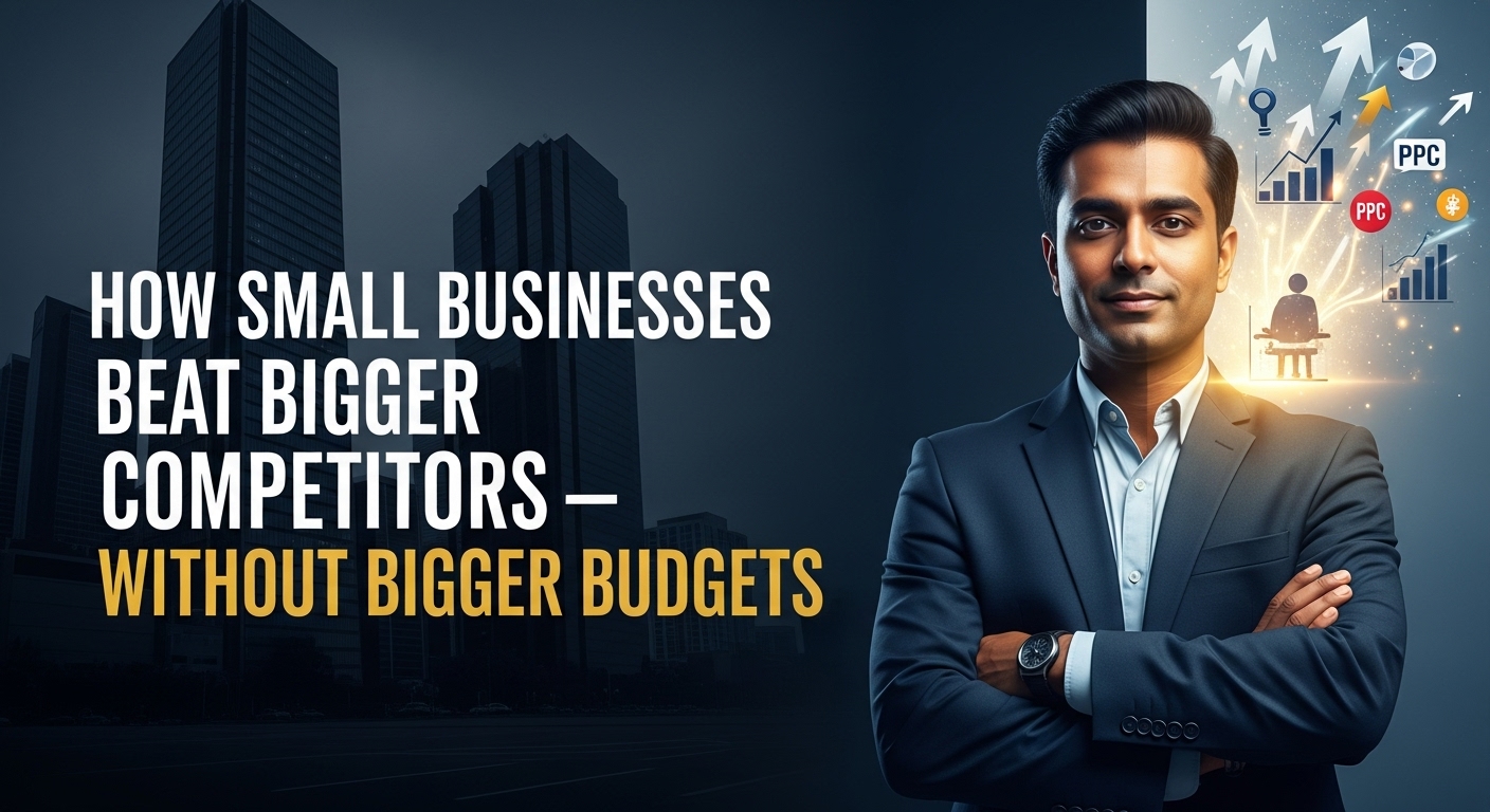 Small business strategy to beat bigger competitors online using smart PPC and competitive marketing approach