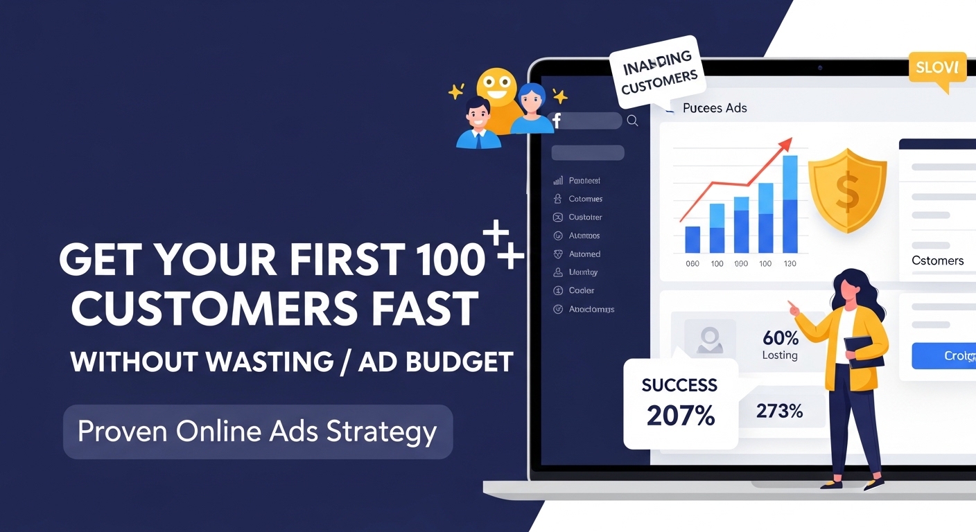 Get first 100 customers fast with online ads without wasting budget
