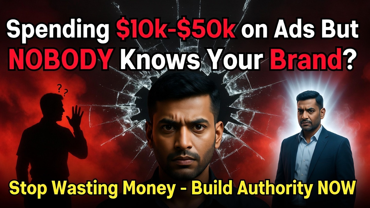 Avishek explaining how to fix weak brand authority when spending $10k–$50k per month on PPC ads – before and after brand trust transformation