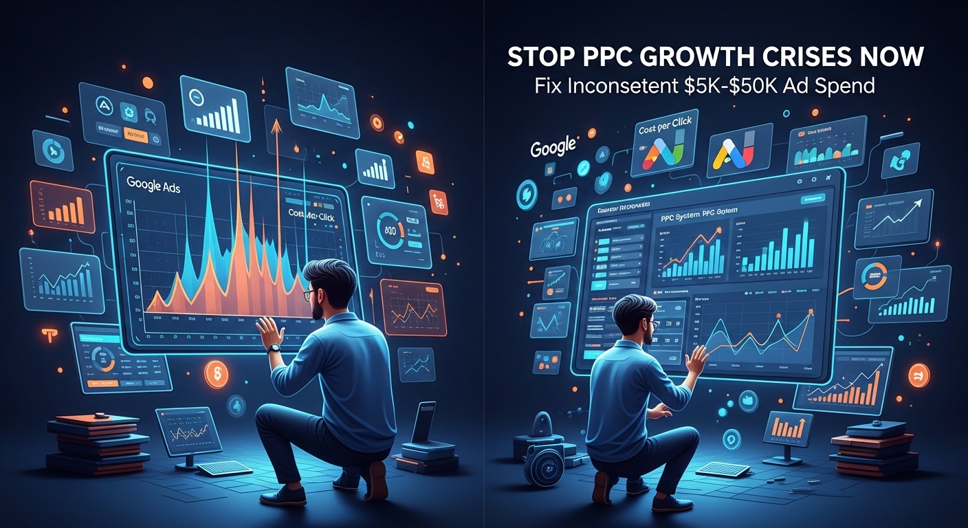 stop ppc growth crises quick fix system for inconsistent $5k to $50k monthly ad spend ppc optimization framework
